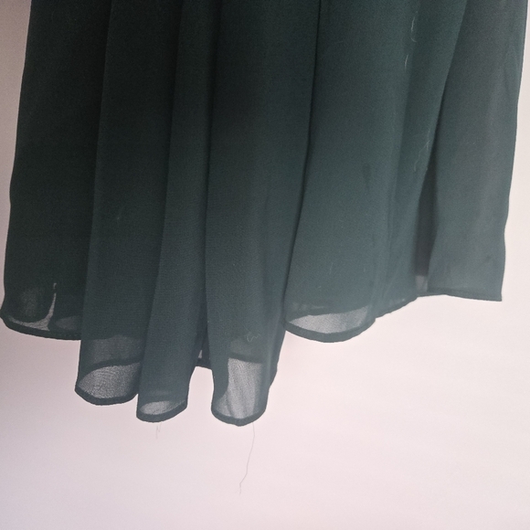 Lulus Radiant Charisma Emerald Chiffon Ruched Tie-strap Maxi Dress Green - Picture 5 of 5